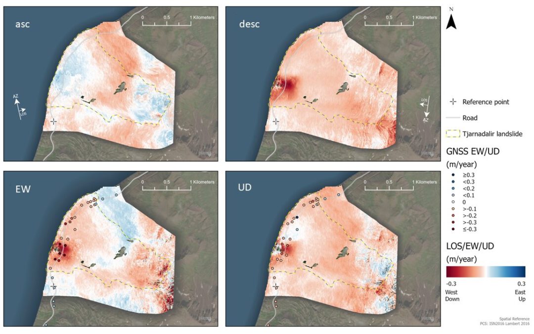 Detection of slope deformation at the Tröllaskagi peninsula, N-Iceland, using Sentinel-1 DInSAR time series