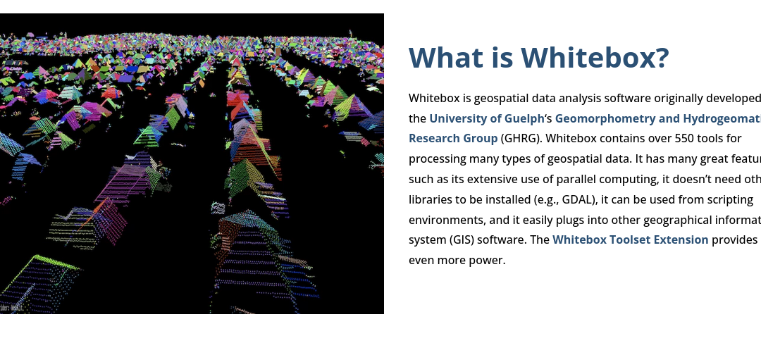 Learning Geospatial Tools in Practice: whitebox